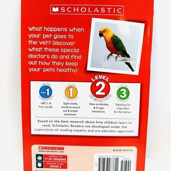 A VISIT TO THE VET Scholastic Level 2 Reader Paperback by Aubre Andrus Brand New - Picture 2 of 2